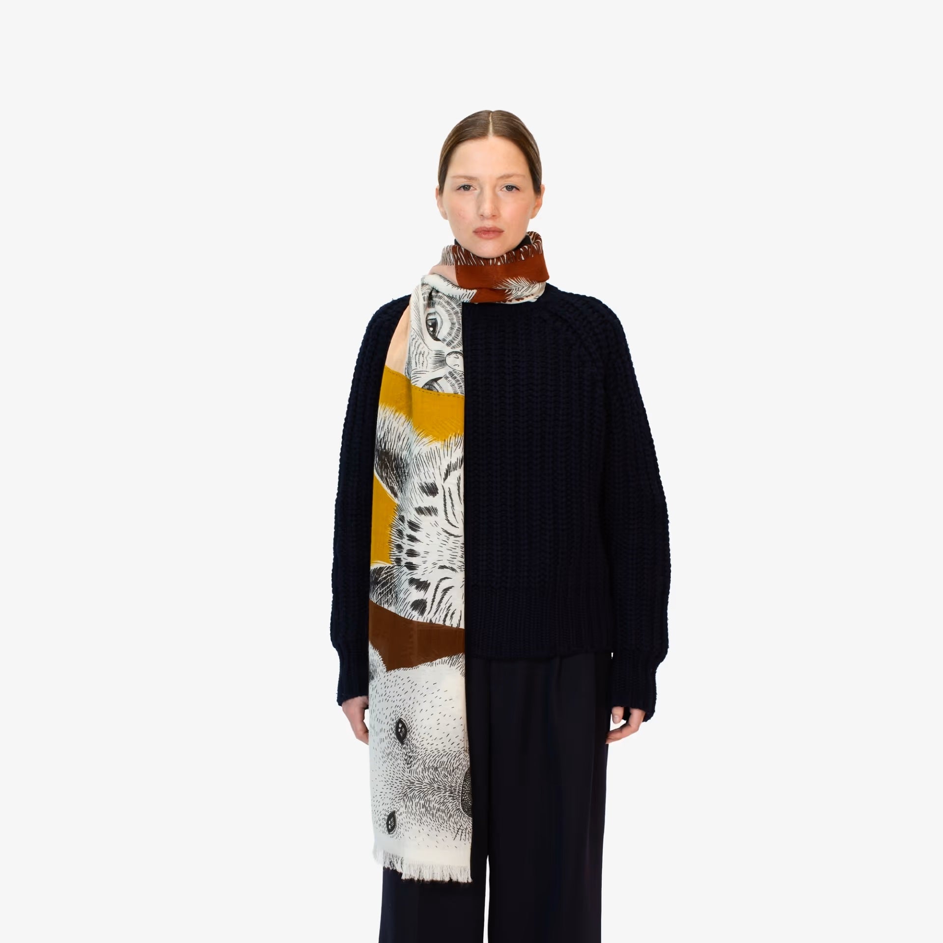 【正規取扱店】イヌイエディションズ INOUI EDITIONS ET20FRE_SCARF 70 FRERES （NATURAL） NATURAL