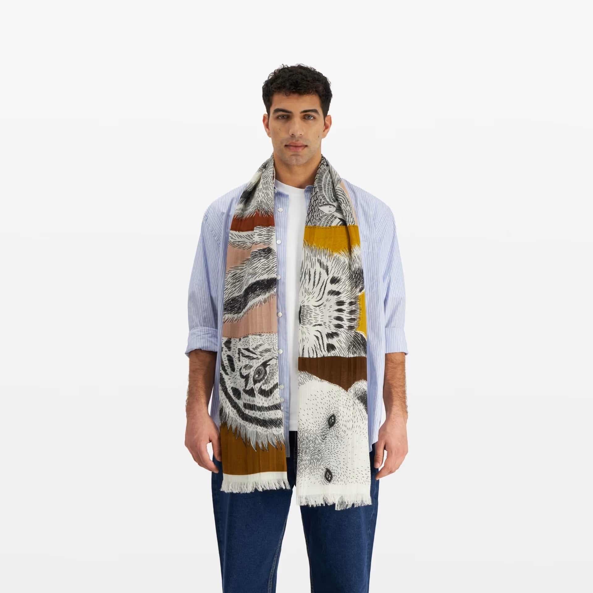 【正規取扱店】イヌイエディションズ INOUI EDITIONS ET20FRE_SCARF 70 FRERES （NATURAL） NATURAL