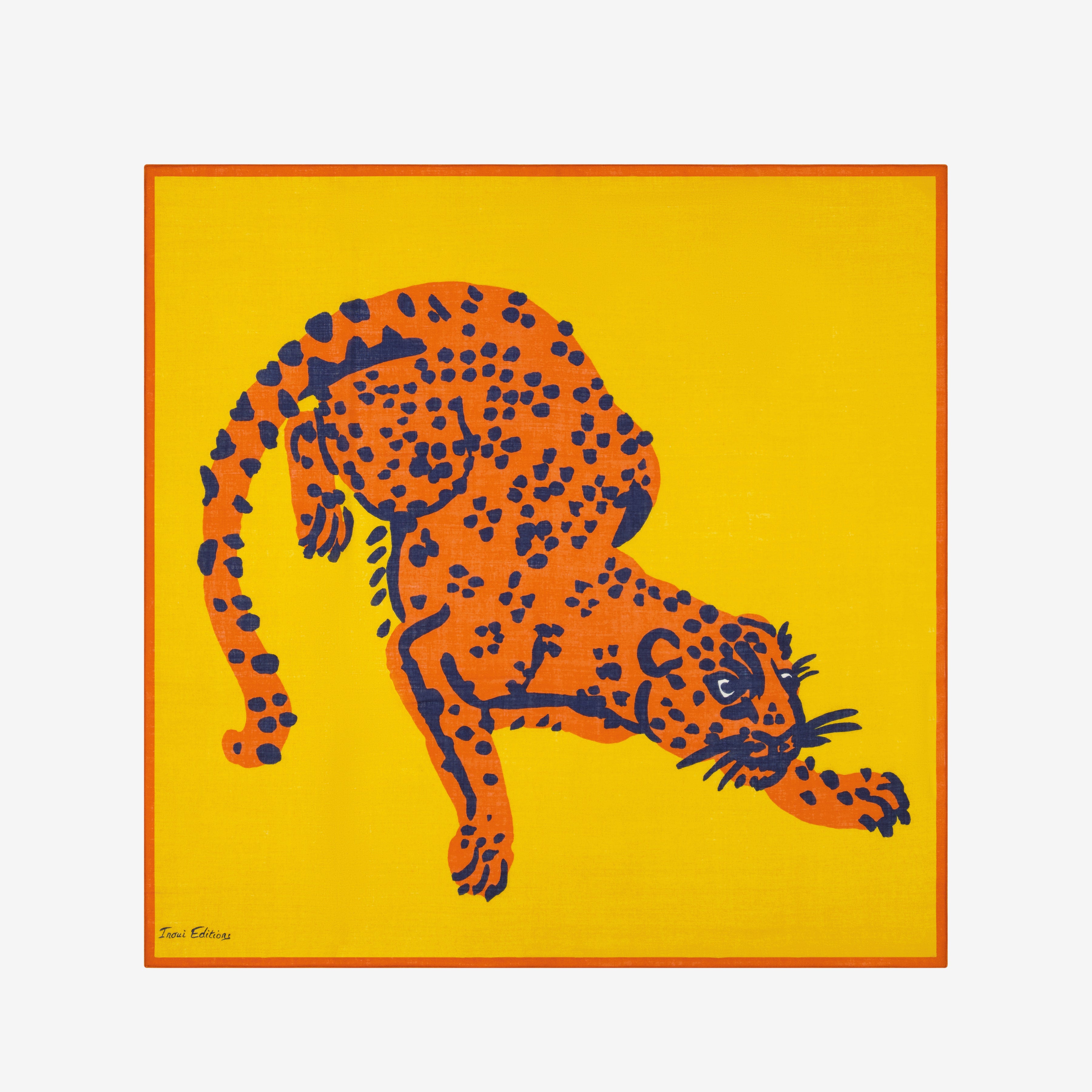 イヌイエディションズ INOUI EDITIONS 【正規取扱店】SQUARE 100 FELINE 02908 （Jaune/Yellow） Jaune/Yellow