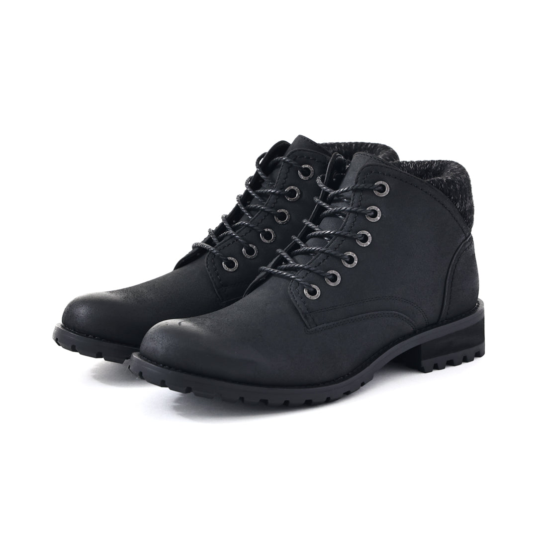 インジアティック In the attic メンズ ブーツ ムラスエード チャッカショートブーツ ショートブーツ サイドファスナー 257-1608 （ブラック） ブラック