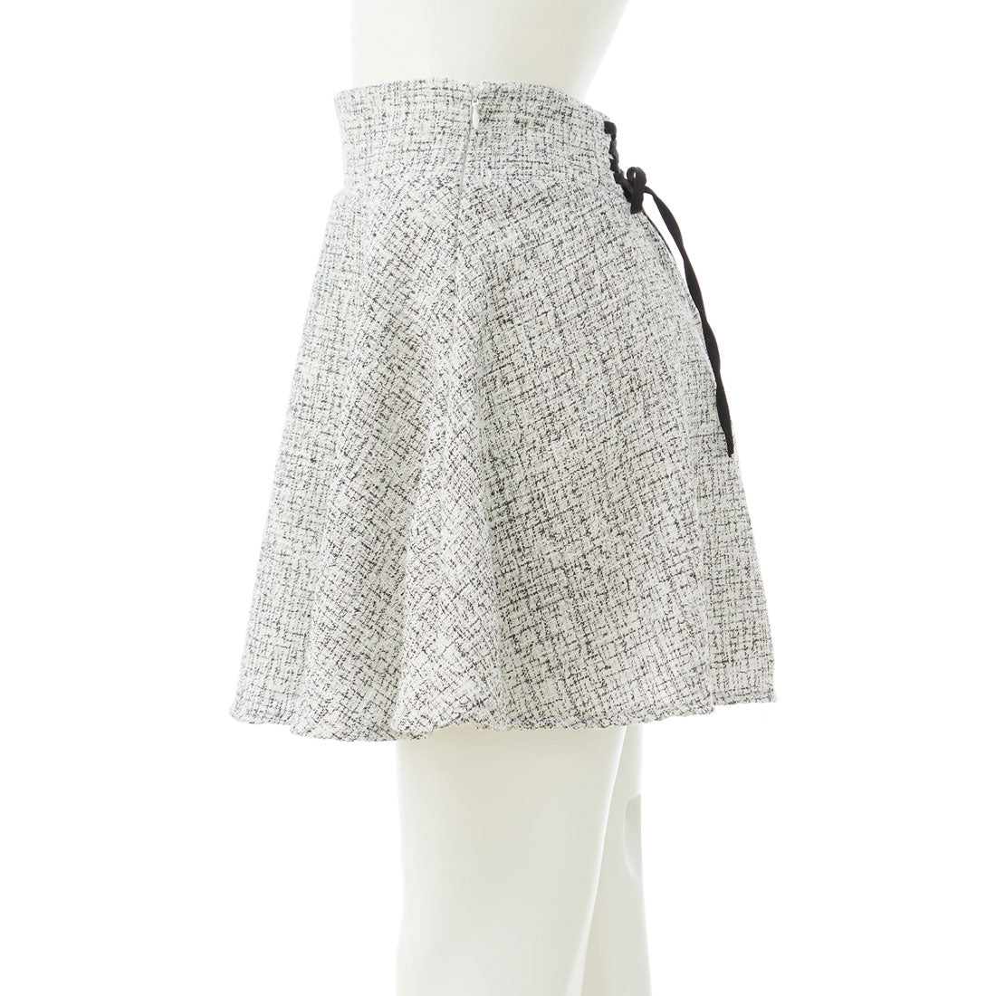 INGNI INGNI Back Lace UP Tweed Flare Skirt Pants