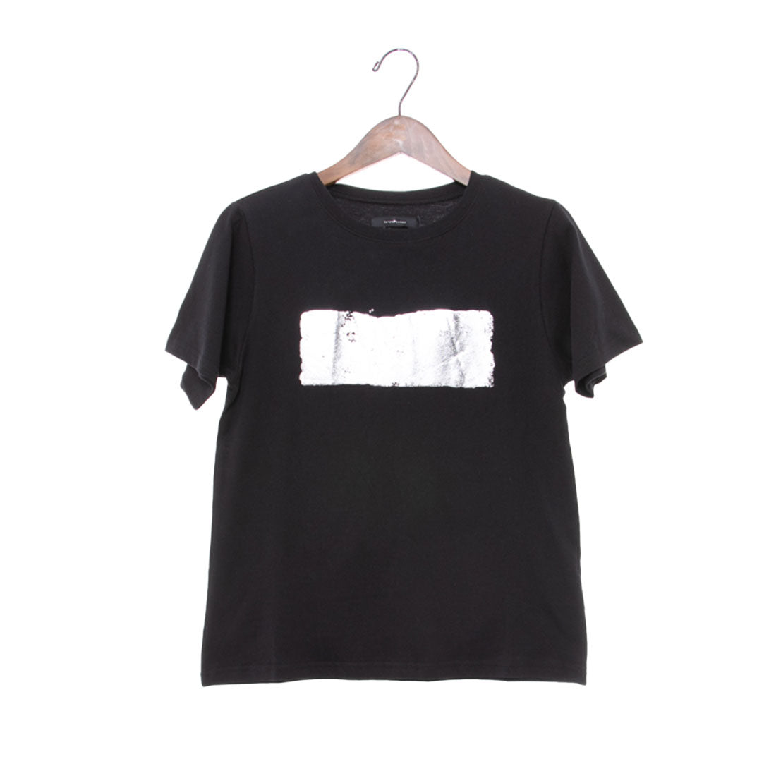 インタープラネット INTERPLANET スクエア箔プリントTシャツ,ブラック