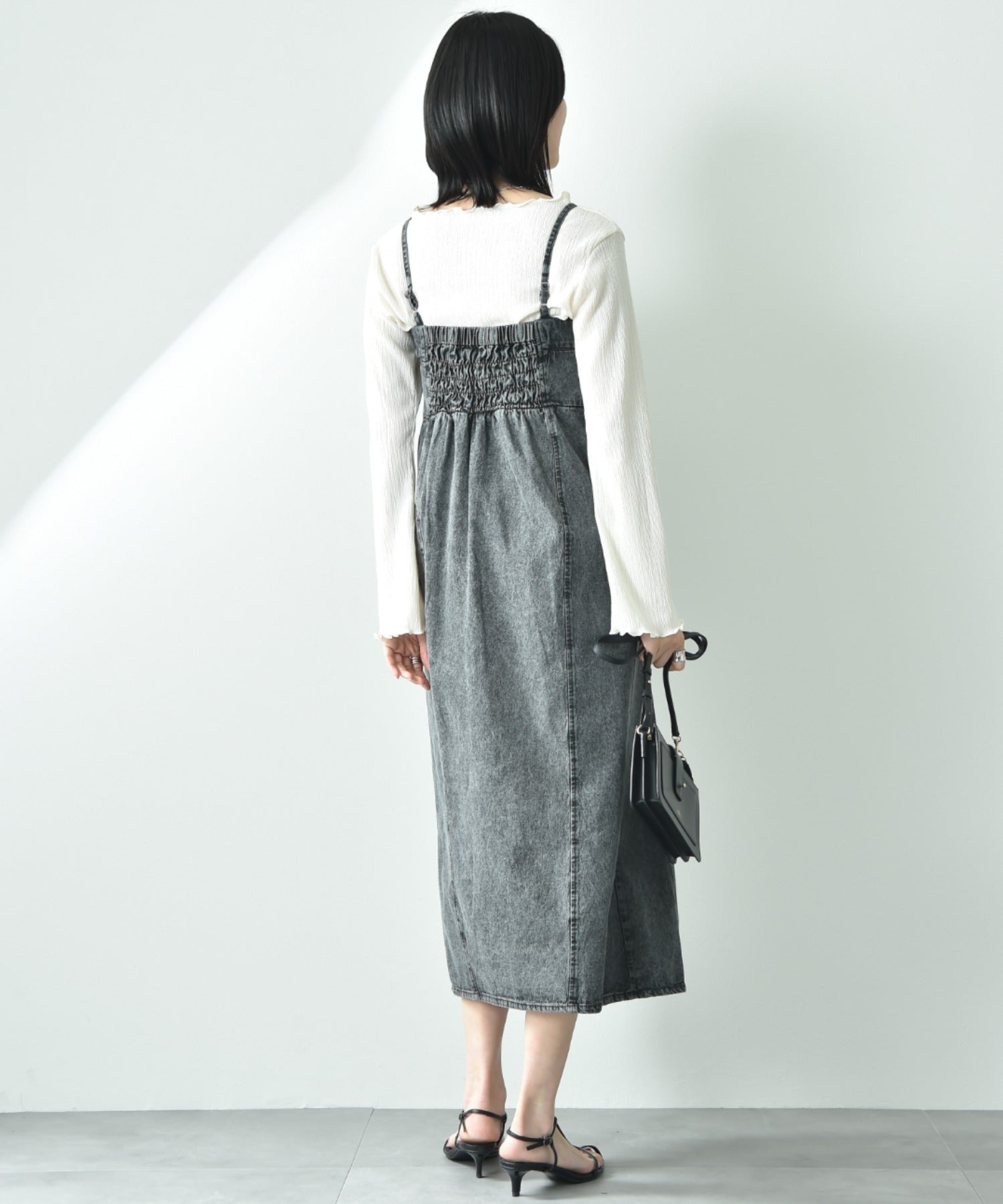 インタープラネット INTERPLANET デニムZIPキャミワンピース