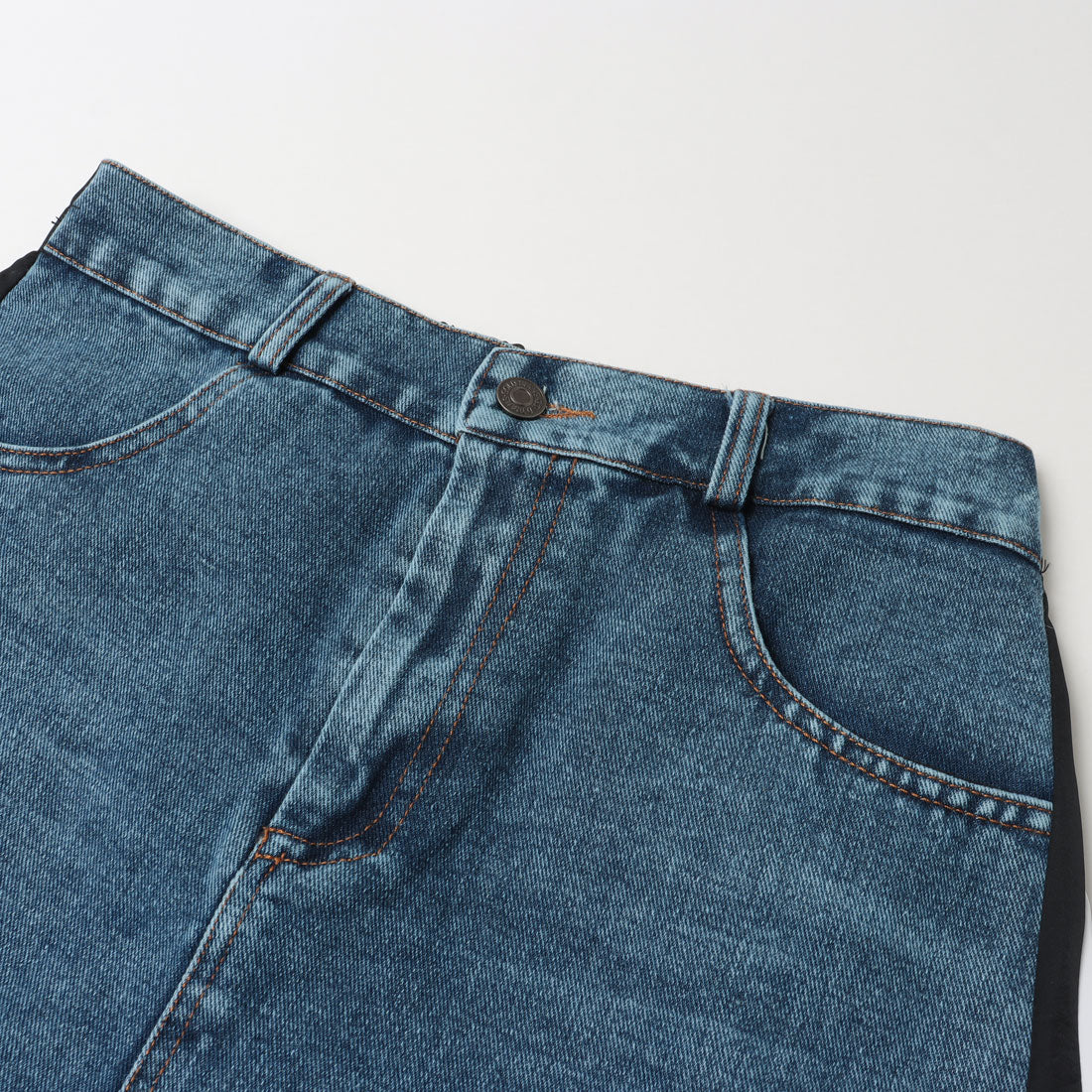 インタープラネット INTERPLANET NEWライン配色デニムスカート （ブラウン） ブラウン