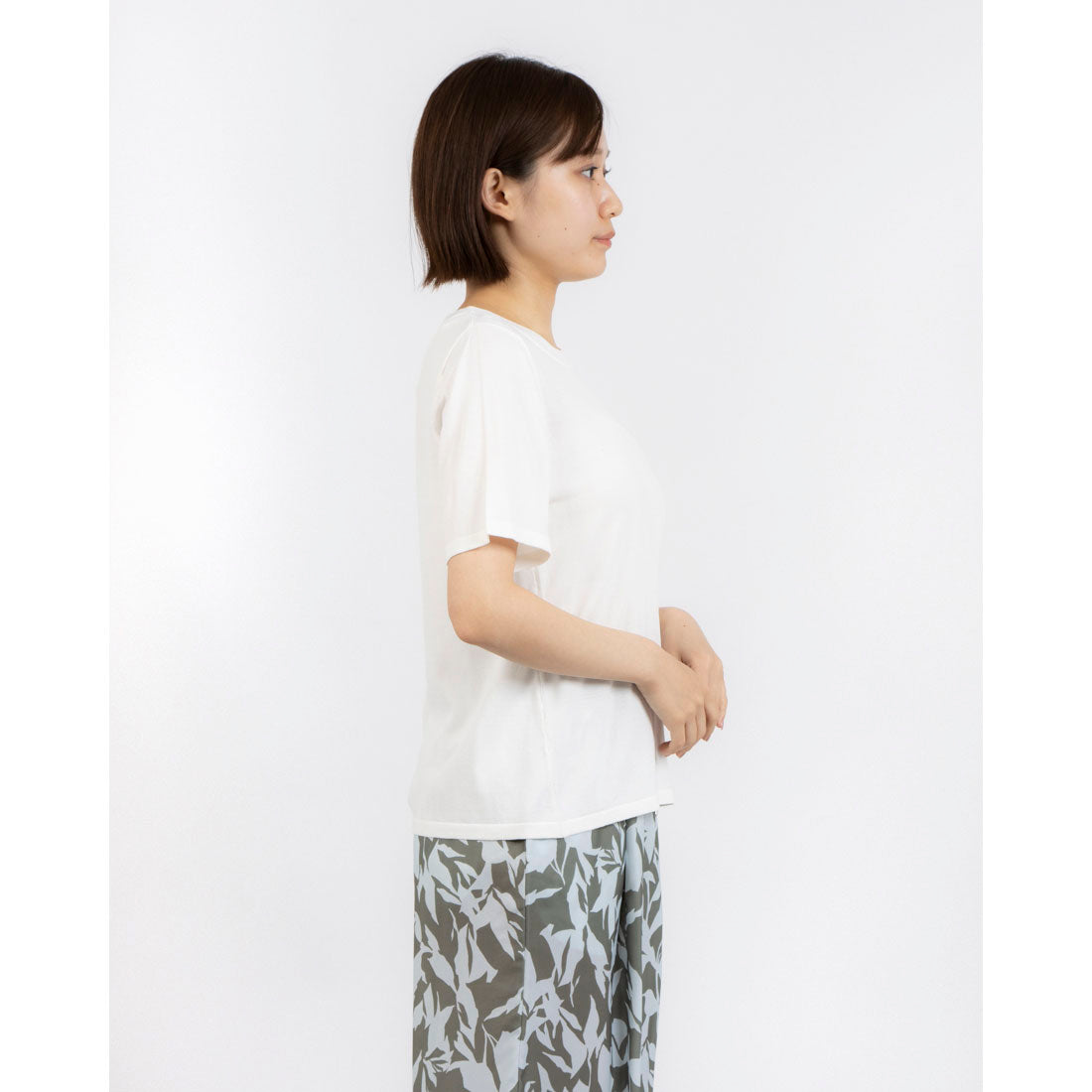 インタープラネット INTERPLANET RNシンプルニットTシャツ （オフホワイト） オフホワイト