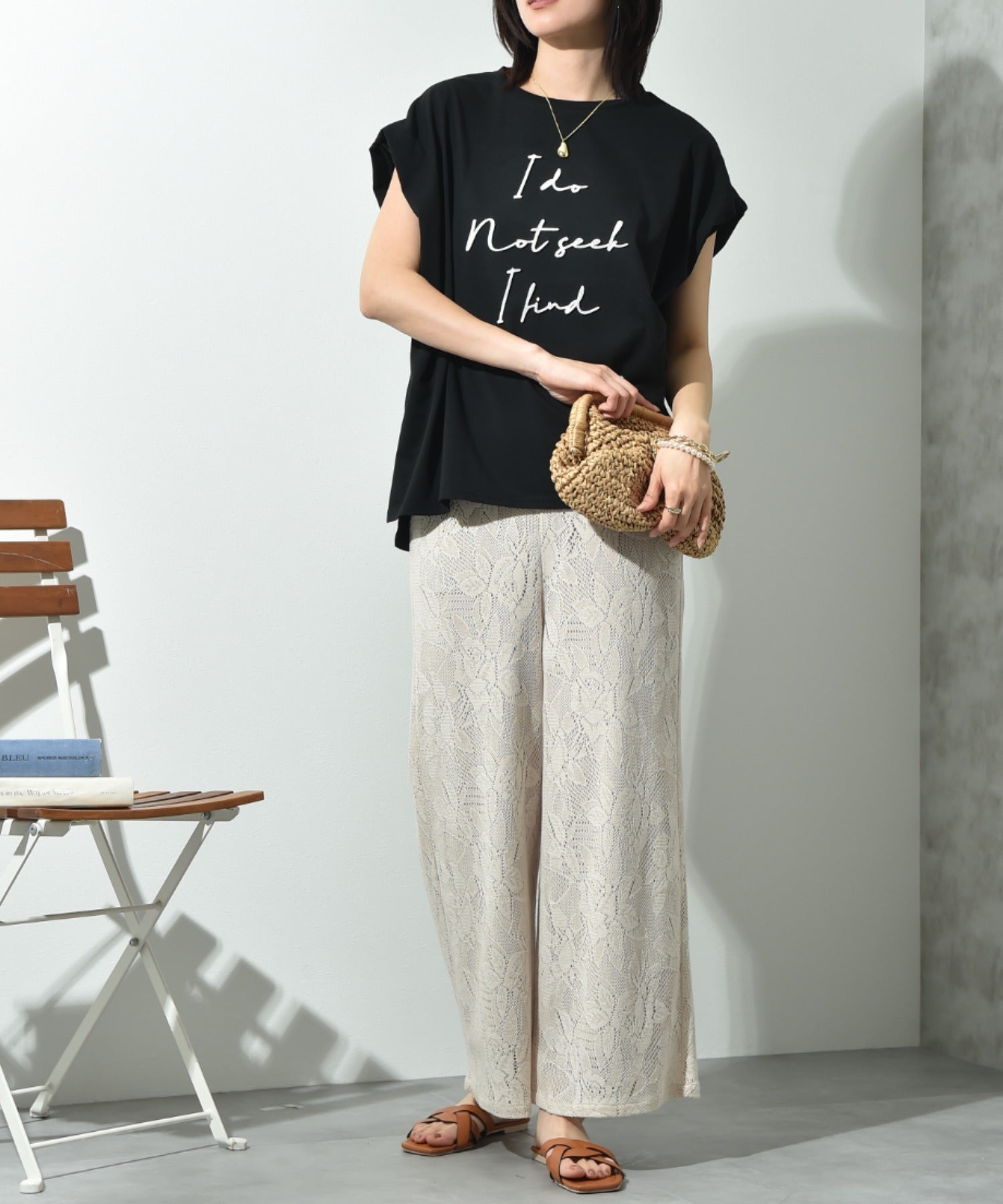 インタープラネット INTERPLANET TC天竺歯ブラシ刺繍ロゴT （ブラック） ブラック