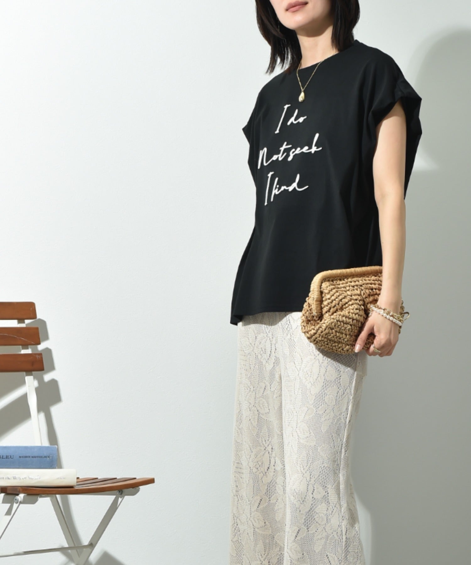 インタープラネット INTERPLANET TC天竺歯ブラシ刺繍ロゴT （ブラック） ブラック