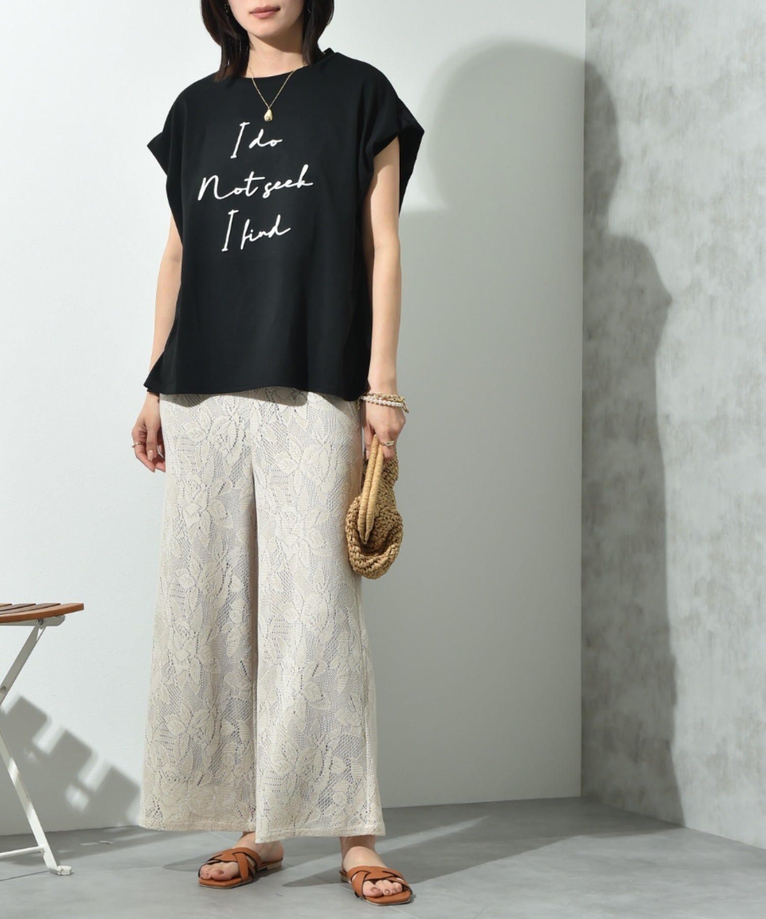 インタープラネット INTERPLANET TC天竺歯ブラシ刺繍ロゴT （ブラック） ブラック