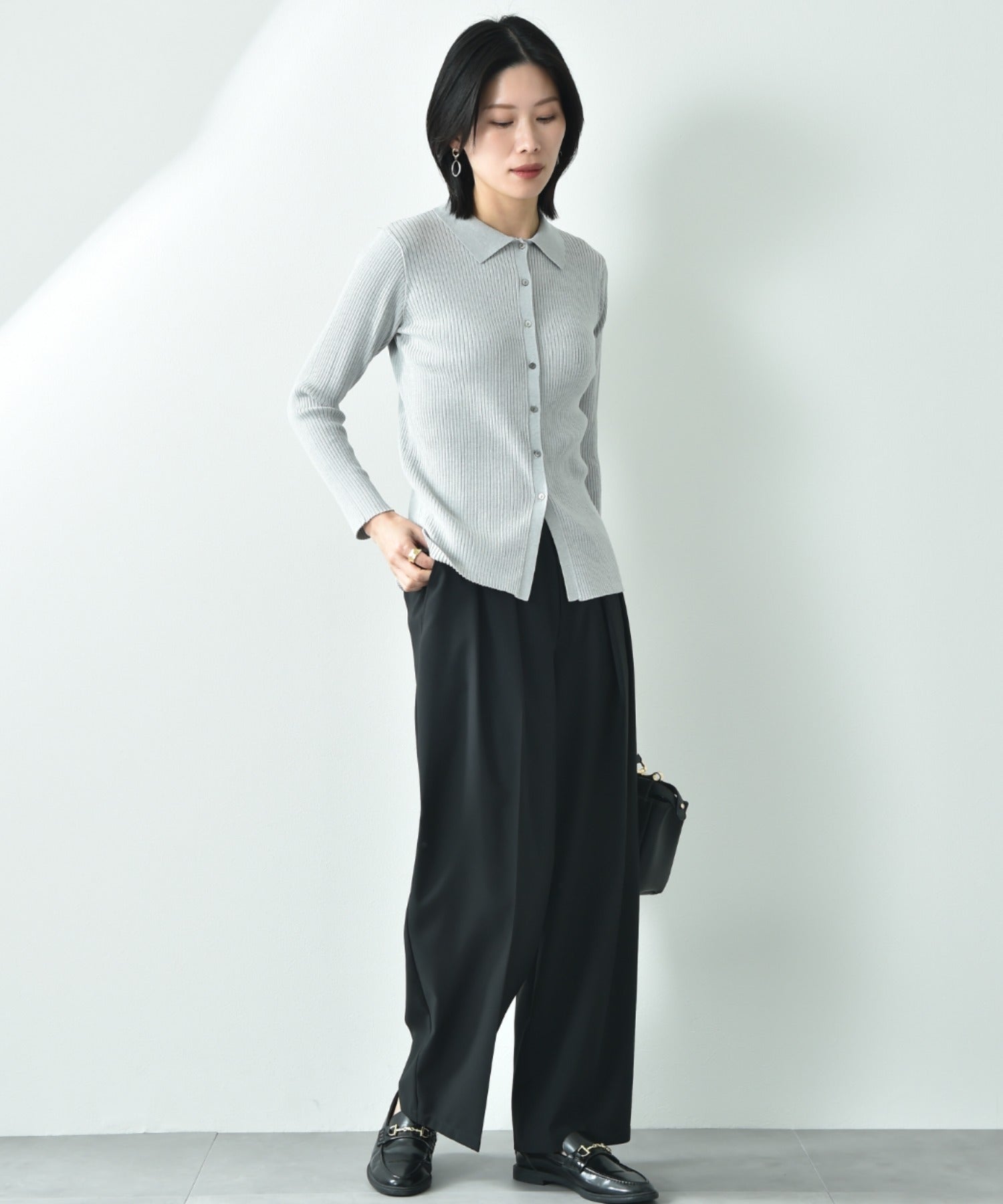 インタープラネット INTERPLANET 【CLOCHE】Reflax ECOウェザーストレッチテーパードパンツ （ブラック） ブラック