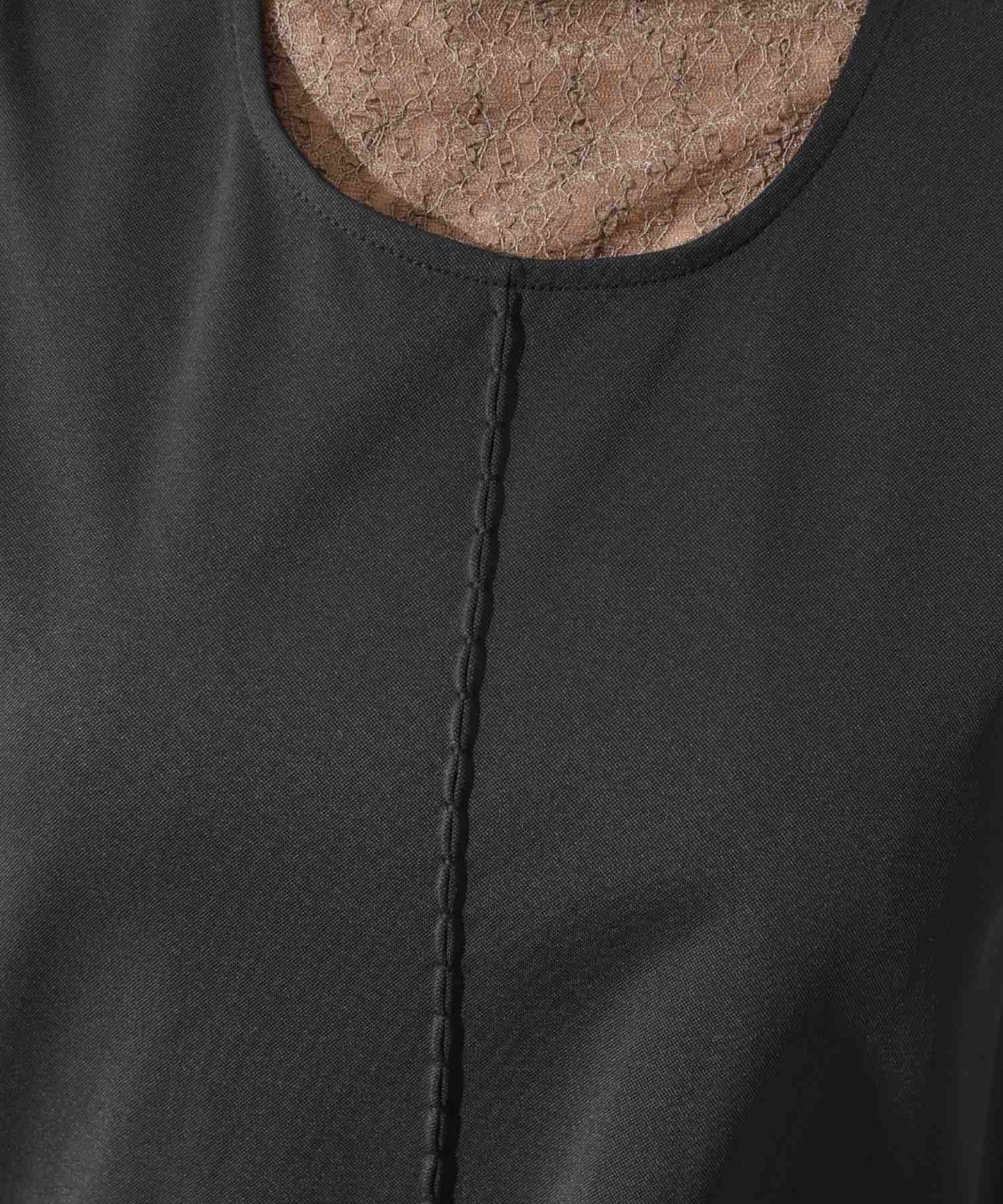 インタープラネット INTERPLANET ジャージーピンタックノースリワンピース （ブルー） ブルー