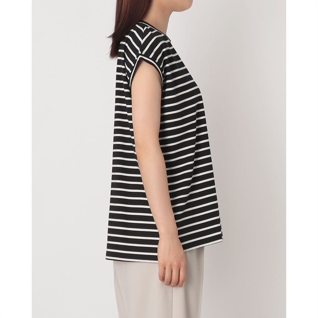 インタープラネット INTERPLANET ベア天ボーダークルーネックフレンチプルオーバー （ボーダー ブラック） ボーダー ブラック