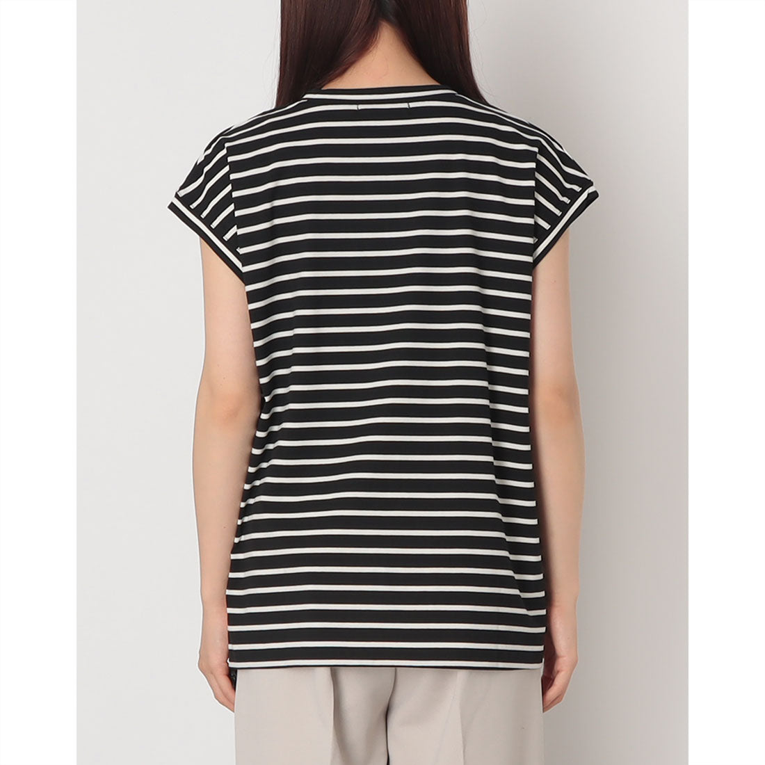 インタープラネット INTERPLANET ベア天ボーダークルーネックフレンチプルオーバー （ボーダー ブラック） ボーダー ブラック