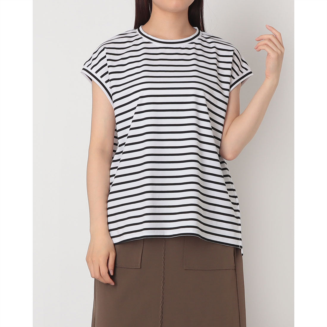 インタープラネット INTERPLANET ベア天ボーダークルーネックフレンチプルオーバー （ボーダー オフホワイト） ボーダー オフホワイト