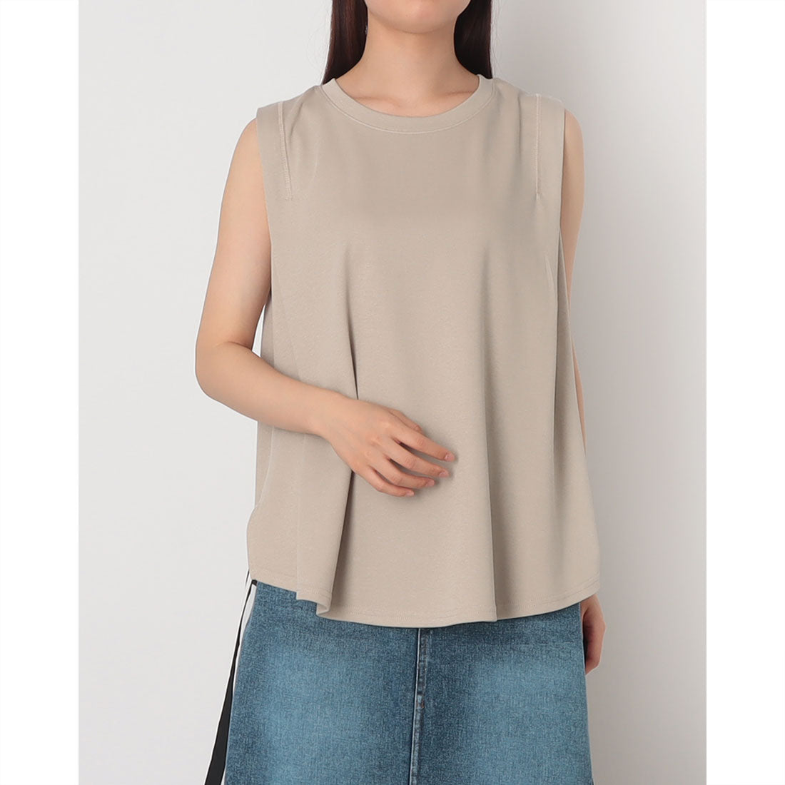 インタープラネット INTERPLANET 【接触冷感】パネル切替ノースリプルオーバー （グレージュ） グレージュ