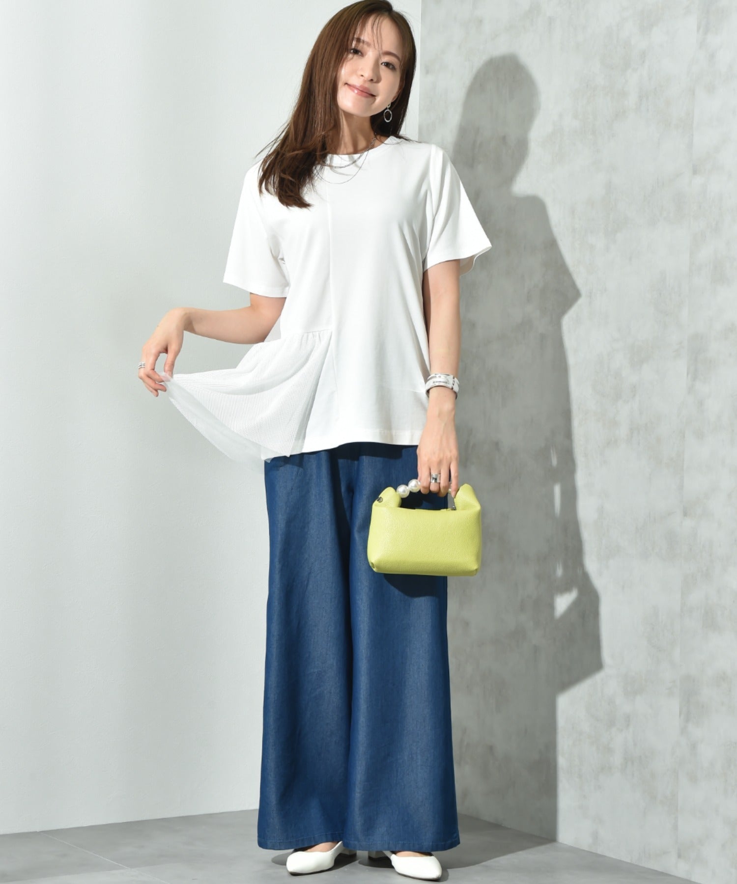 インタープラネット INTERPLANET 裾メッシュ切替プルオーバー （ホワイト） ホワイト