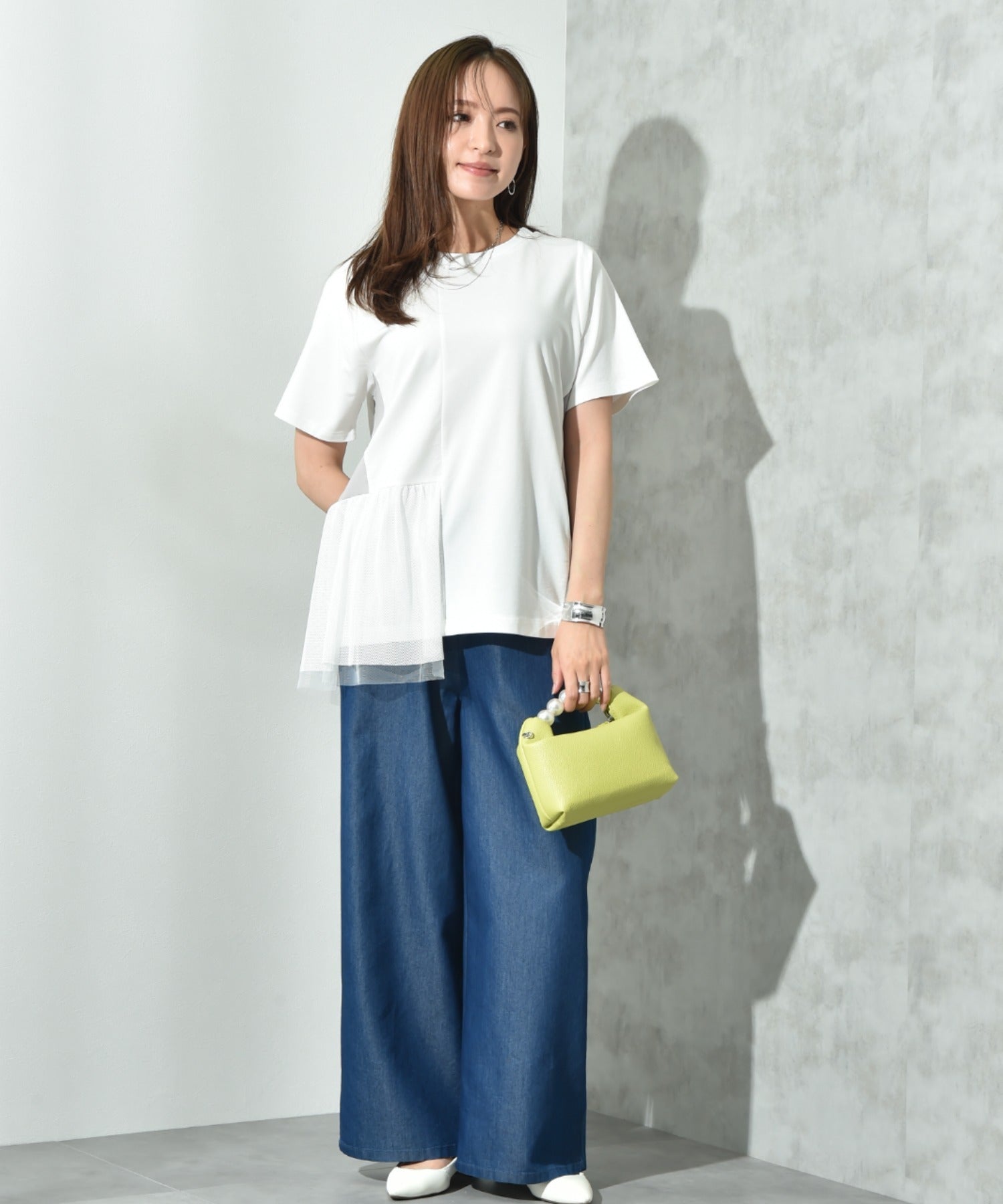 インタープラネット INTERPLANET 裾メッシュ切替プルオーバー （ホワイト） ホワイト