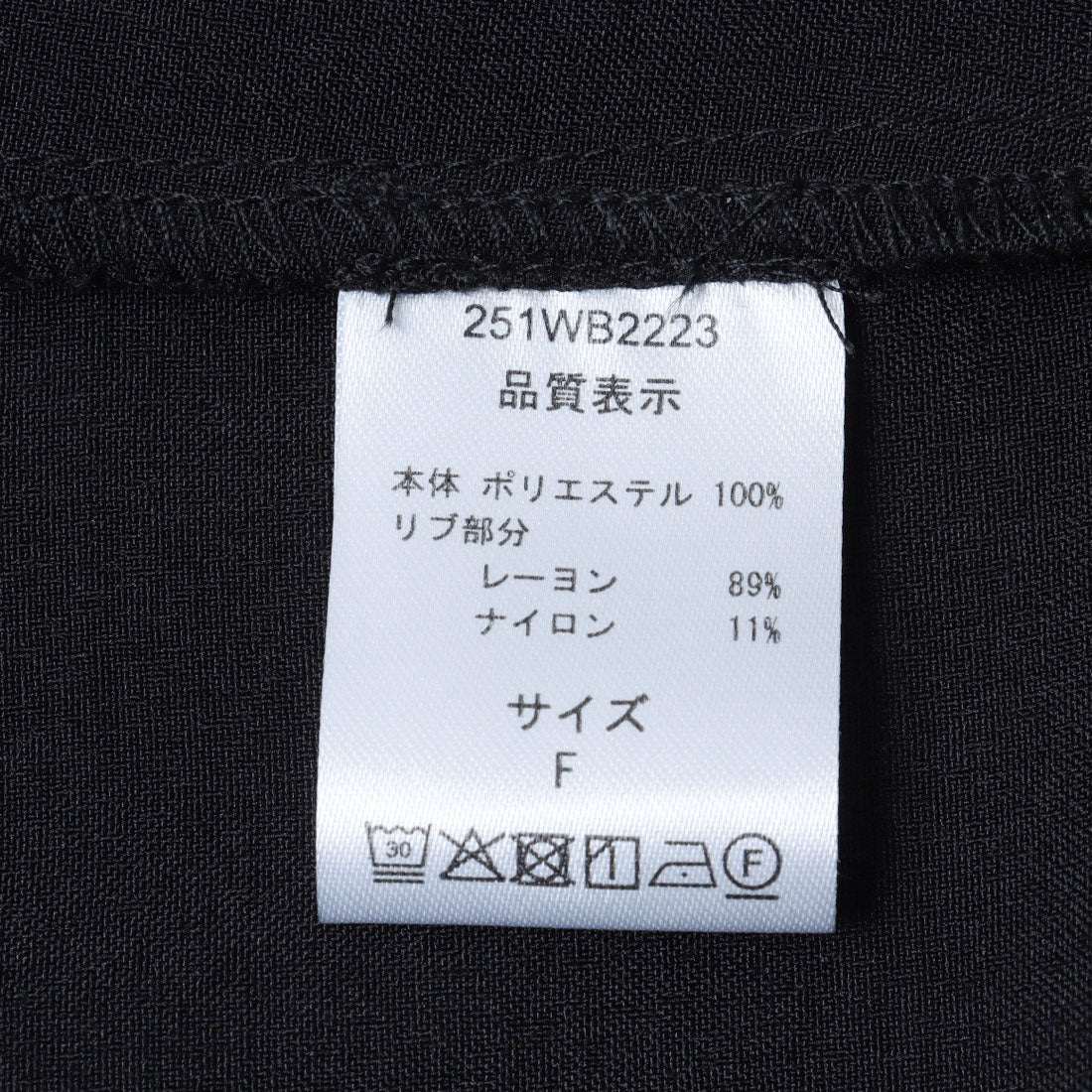 インタープラネット INTERPLANET 麻調バックテープ切替ブラウス （ブラック） ブラック