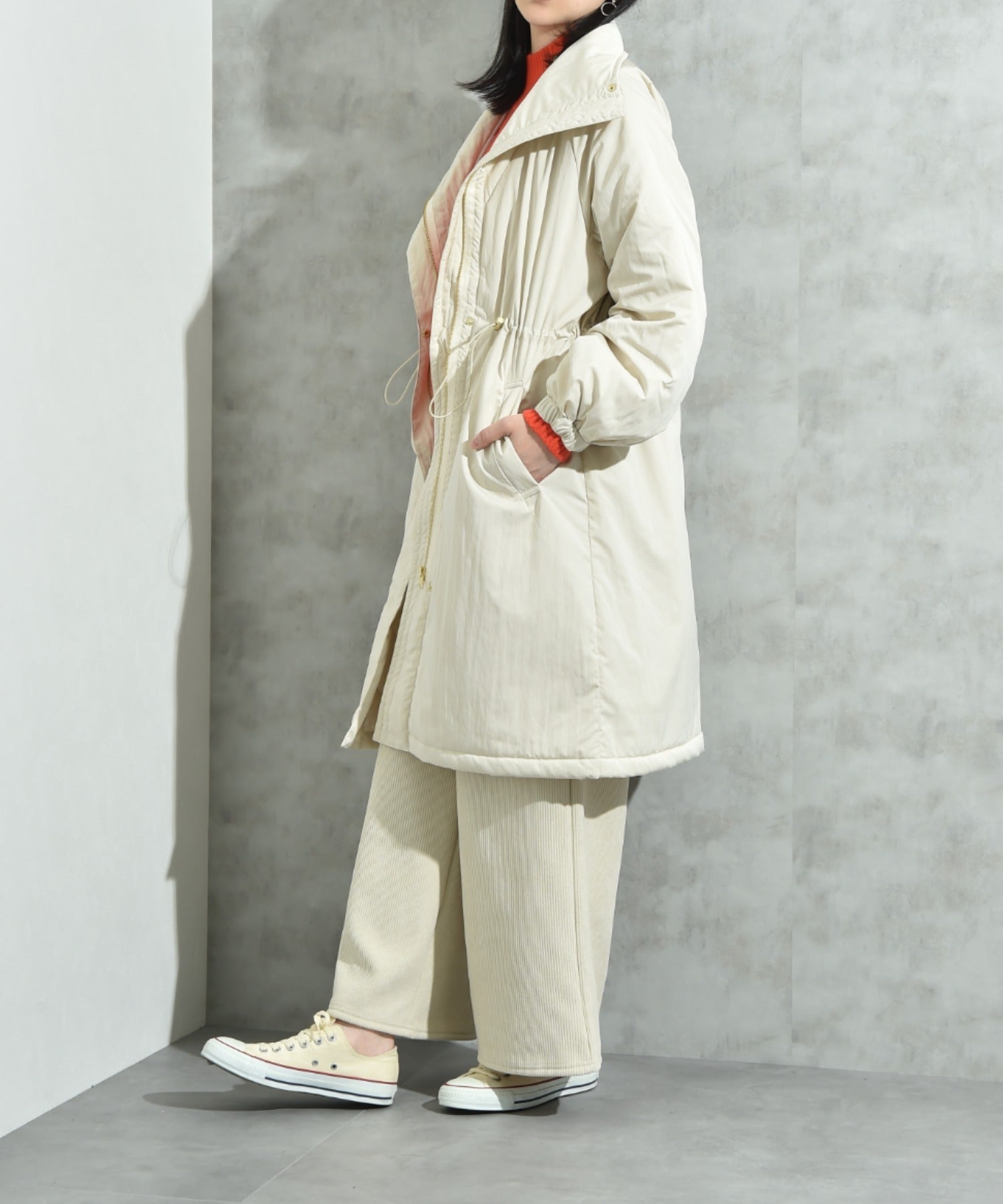 インタープラネット INTERPLANET ウ゛ィンテージクロスZIPロングコート （ブラック） ブラック