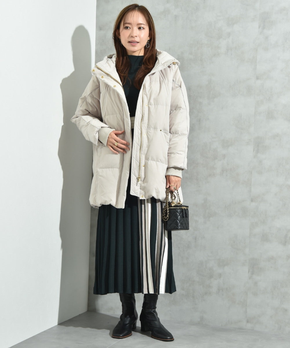 インタープラネット INTERPLANET ストレッチフードミドルピュアダウン （グレージュ） グレージュ