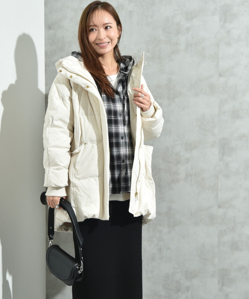 インタープラネット INTERPLANET ストレッチフードミドルピュアダウン （グレージュ） グレージュ