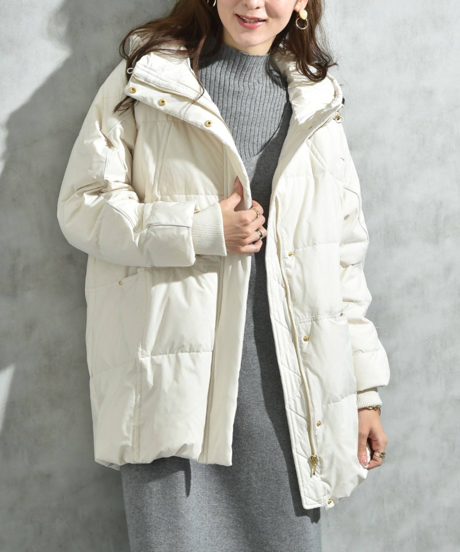 インタープラネット INTERPLANET ストレッチフードミドルピュアダウン （アイボリー） アイボリー