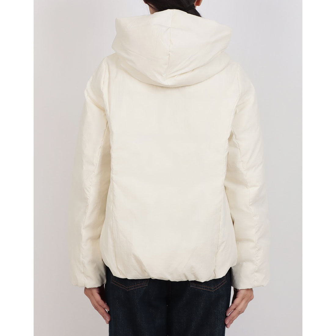 インタープラネット INTERPLANET ナイロンマイクロタフタフード付ショートコート （オフホワイト） オフホワイト