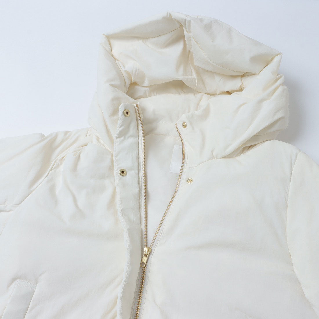 インタープラネット INTERPLANET ナイロンマイクロタフタフード付ショートコート （オフホワイト） オフホワイト