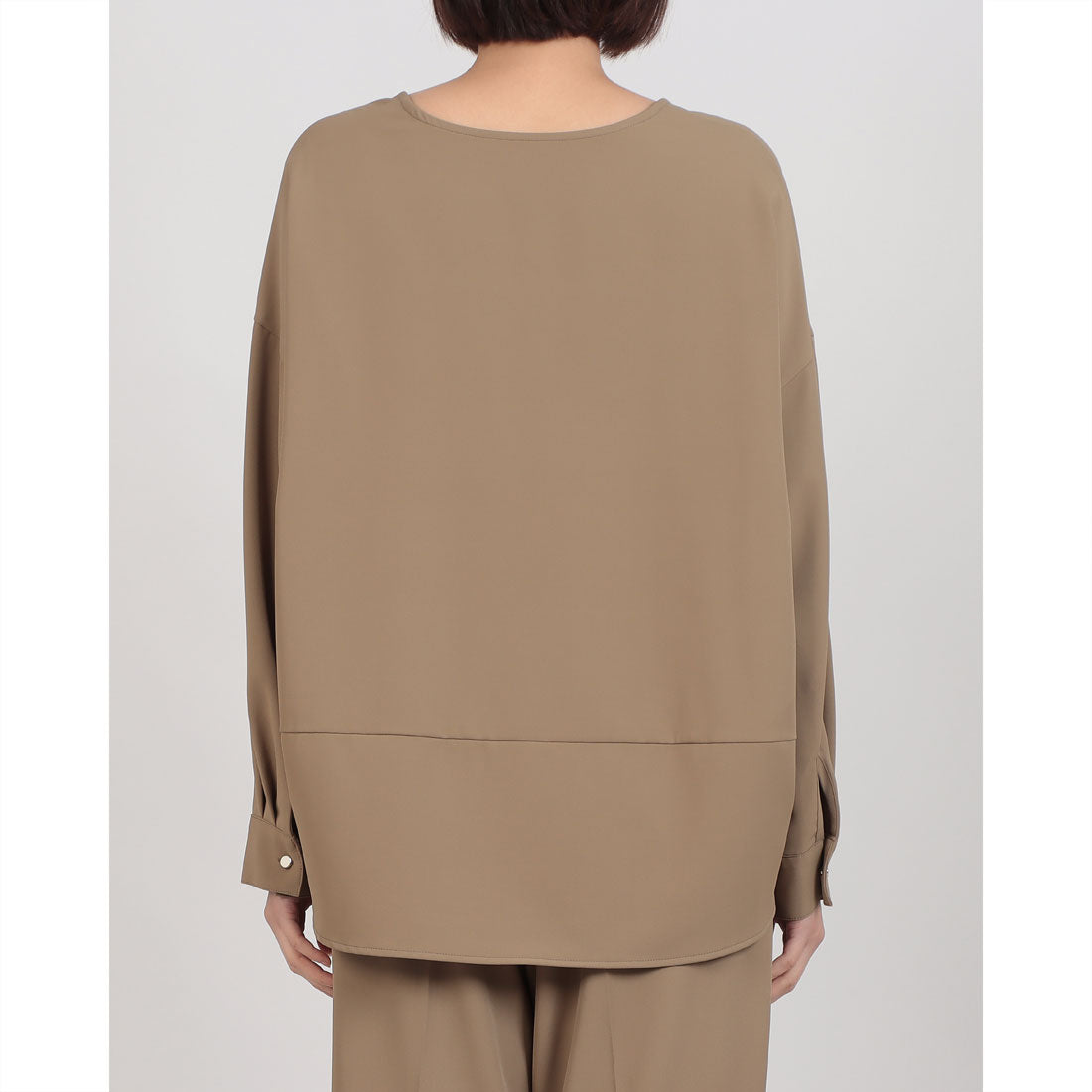 インタープラネット INTERPLANET 2WAYフルダルブラウス （キャメル） キャメル