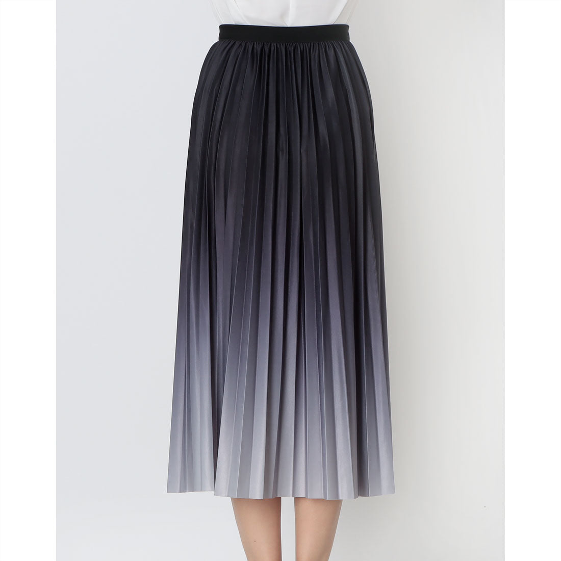 インタープラネット INTERPLANET グラデーションプリーツスカート （ブラック） ブラック