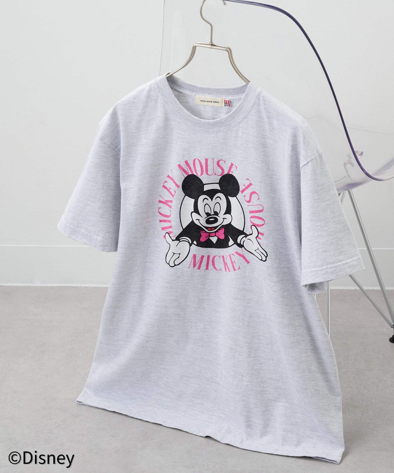 グッドロックスピード GOOD ROCK SPEED Disney Mickey Mouse ミッキーマウスTシャツ （アッシュ） アッシュ