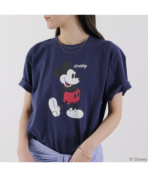 GOODROCKSPEED 半袖Tシャツ / MICKEY MOUSE / DESING 25FDS002W （ネイビー） ネイビー