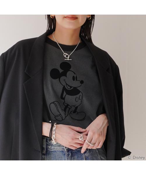 GOODROCKSPEED 半袖Tシャツ / MICKEY MOUSE / DESING 25FDS001W （チャコールグレー） チャコールグレー