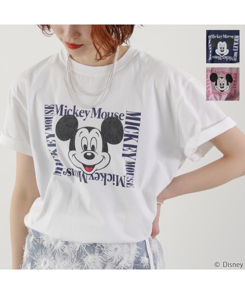 GOODROCKSPEED 半袖Tシャツ / MICKEY MOUSE / DESING 25FDS003W （ネイビー） ネイビー