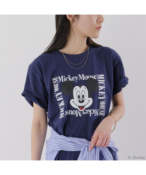GOODROCKSPEED 半袖Tシャツ / MICKEY MOUSE / DESING 25FDS003W （ネイビー） ネイビー