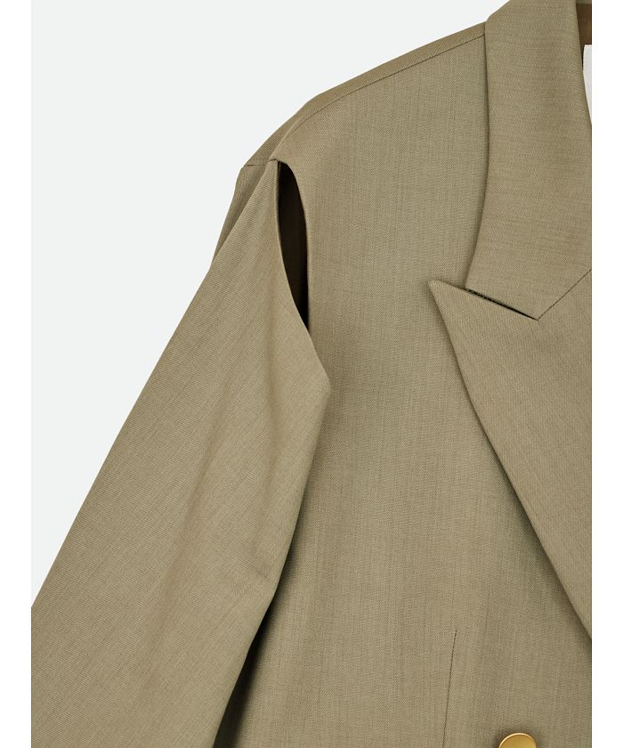 ナウンレス NOUNLESS SHOULDER SLIT BLAZER JACKET （BEIGE） BEIGE