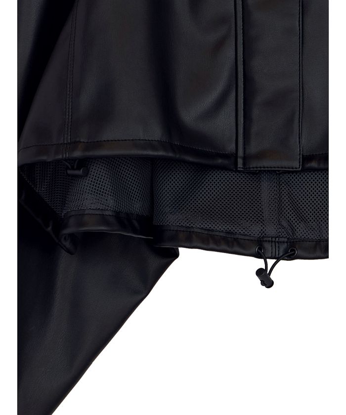 ナウンレス NOUNLESS FAKE LEATHER SHORT ANORAK （NOIR） NOIR