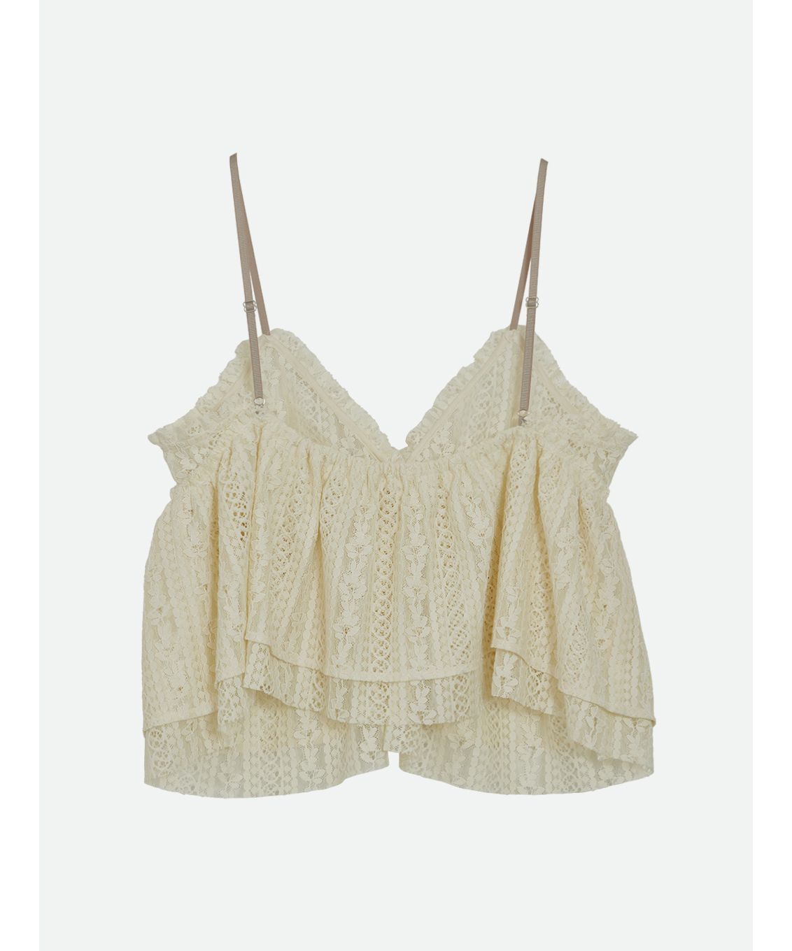 ナウンレス NOUNLESS SHEER LACE CAMI TOPS （WINE） WINE
