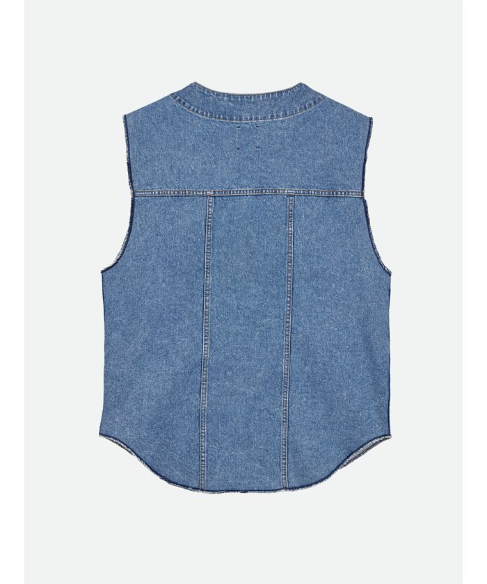 ナウンレス NOUNLESS VINTAGE LIKE DENIM VEST JACKET （LIME） LIME