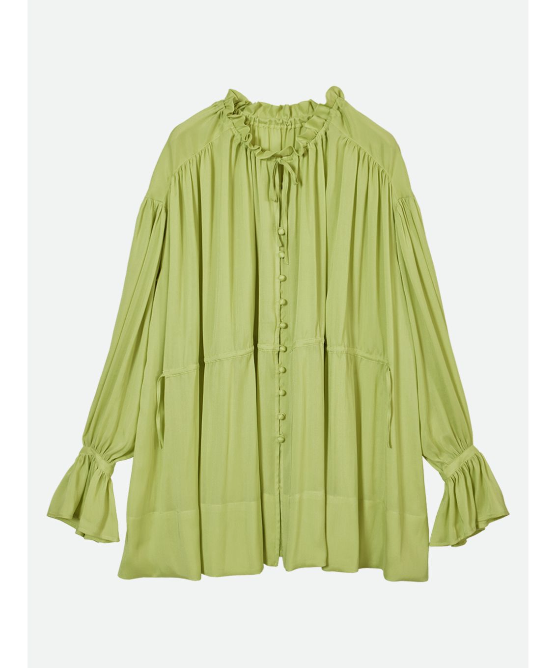 ナウンレス NOUNLESS GATHER FLUFFY TUNIC BLOUSE （NOIR） NOIR