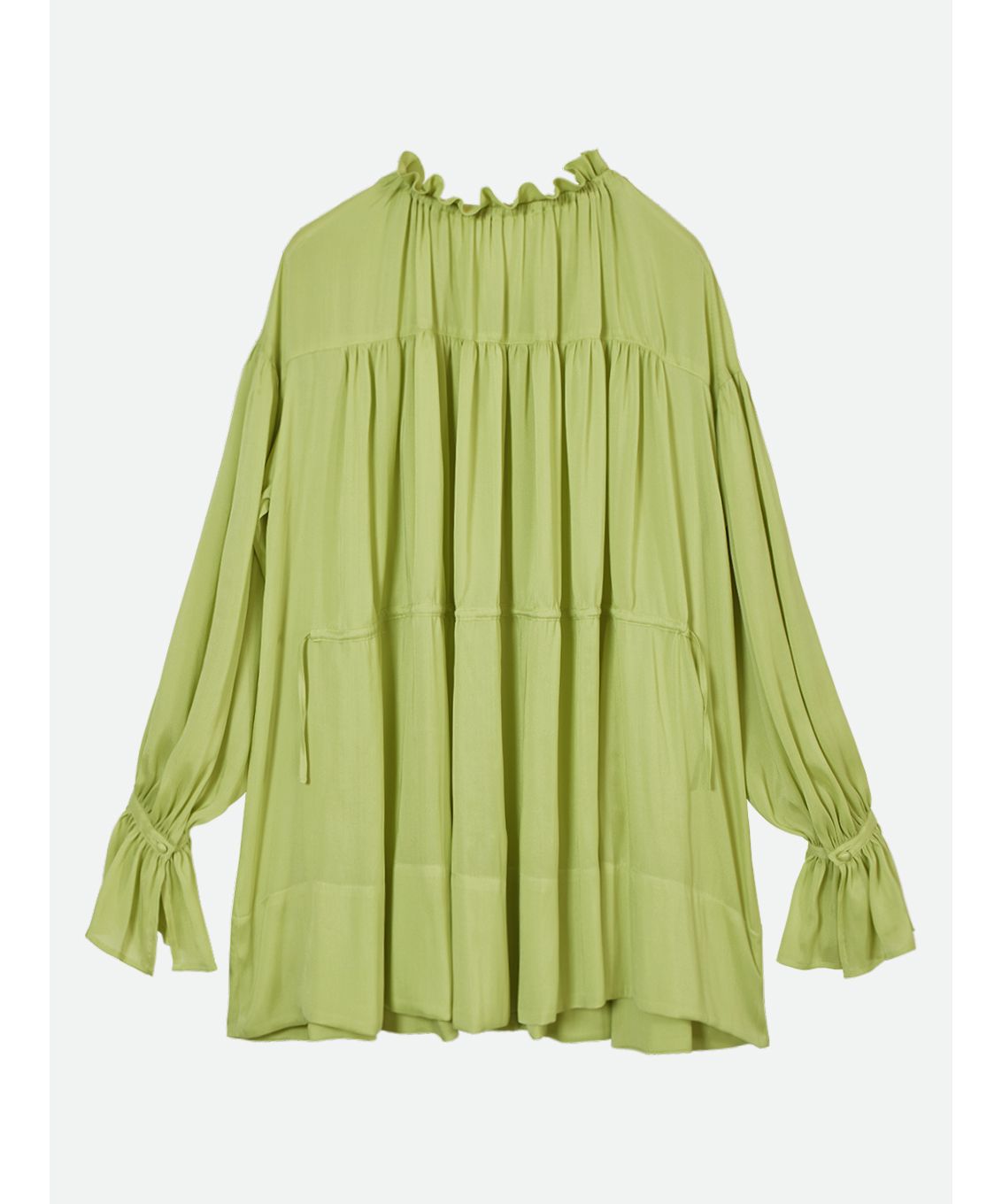 ナウンレス NOUNLESS GATHER FLUFFY TUNIC BLOUSE （NOIR） NOIR