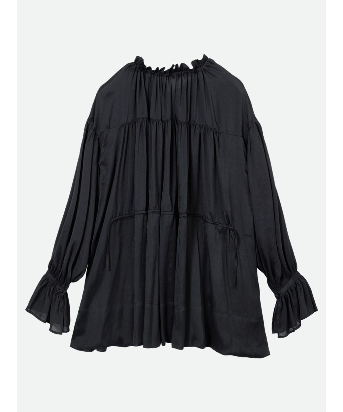 ナウンレス NOUNLESS GATHER FLUFFY TUNIC BLOUSE （NOIR） NOIR