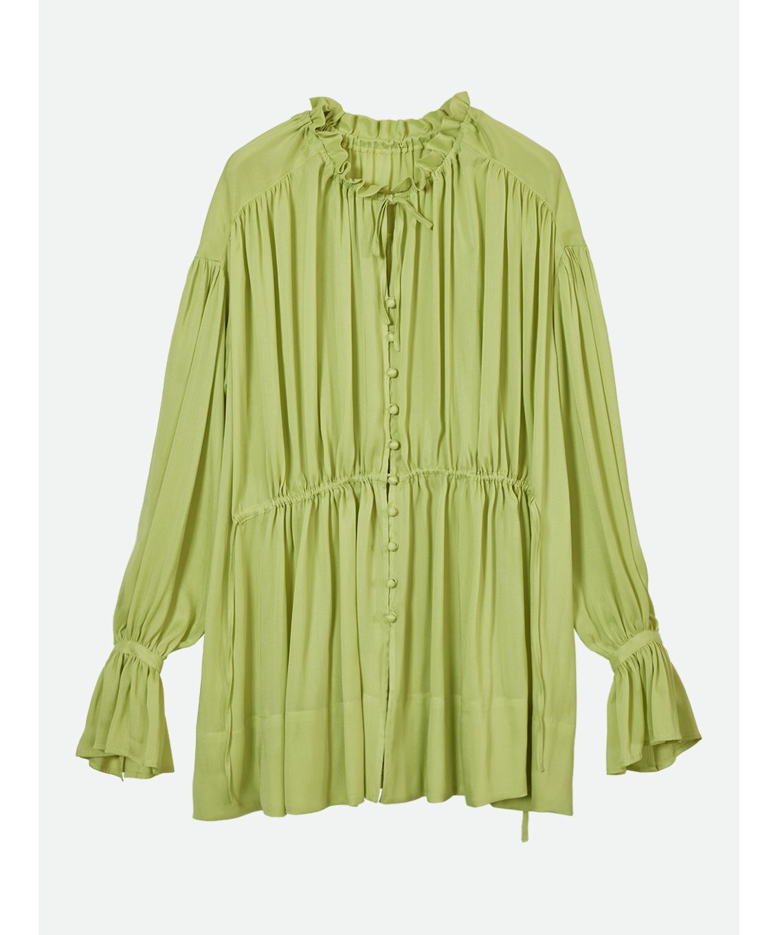 ナウンレス NOUNLESS GATHER FLUFFY TUNIC BLOUSE （LEMON） LEMON