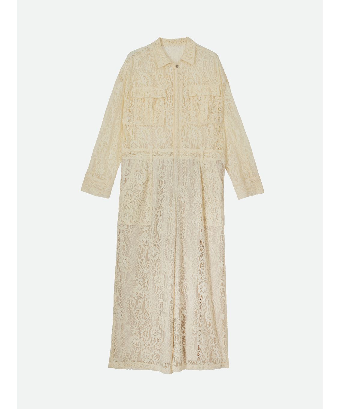 ナウンレス NOUNLESS LOOSE LACE JUMPSUIT （MILK） MILK