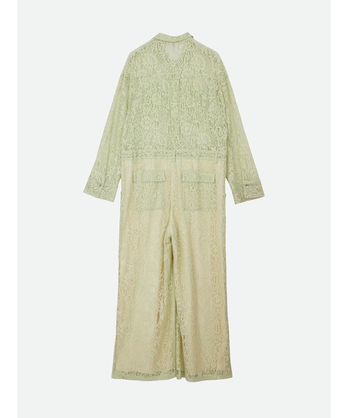 ナウンレス NOUNLESS LOOSE LACE JUMPSUIT （MILK） MILK