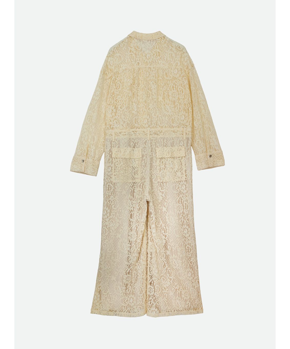 ナウンレス NOUNLESS LOOSE LACE JUMPSUIT （MILK） MILK