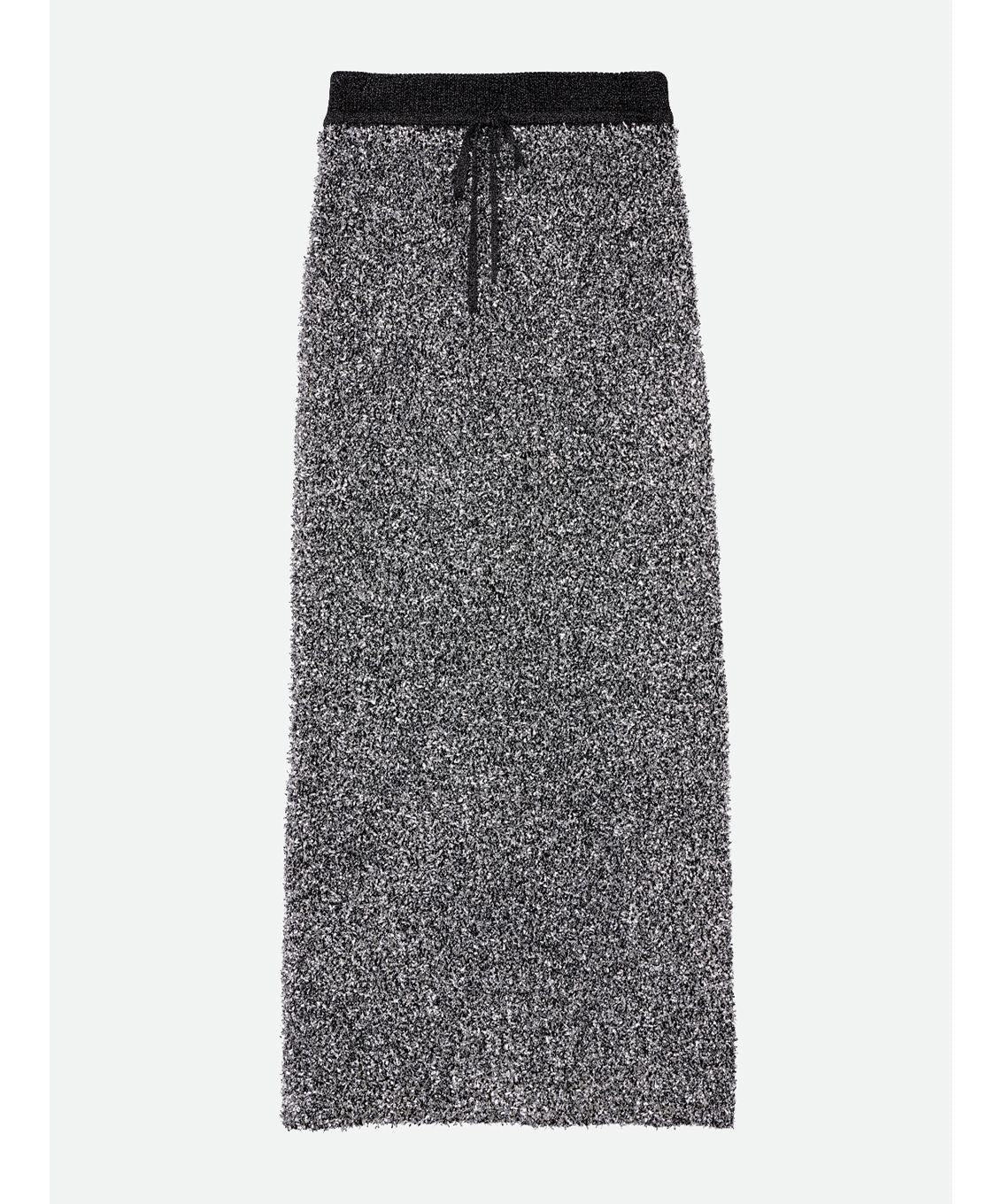 ナウンレス NOUNLESS GLITTER TAPE YARN KNIT SKIRT （NOIR） NOIR
