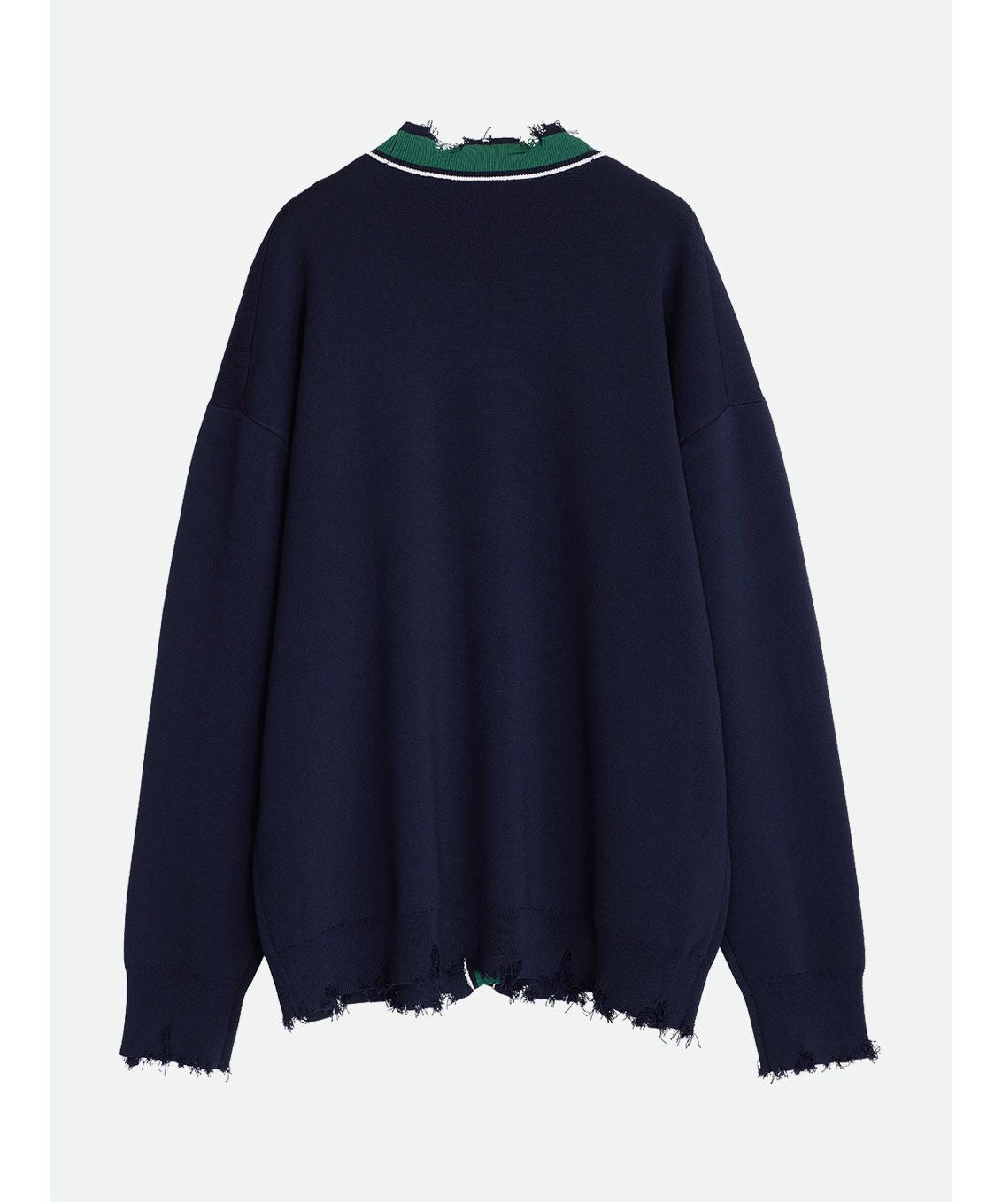 ナウンレス NOUNLESS 【セットアップ対応商品】GRUNGE TILDEN KNIT CARDIGAN （BLUE） BLUE