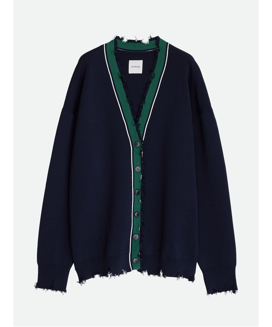 ナウンレス NOUNLESS 【セットアップ対応商品】GRUNGE TILDEN KNIT CARDIGAN （NAVY） NAVY