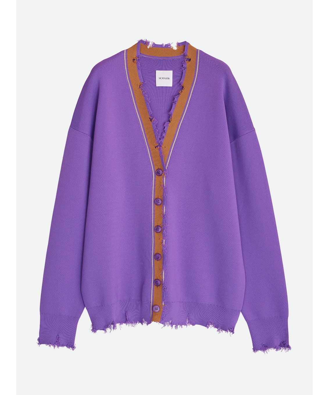 ナウンレス NOUNLESS 【セットアップ対応商品】GRUNGE TILDEN KNIT CARDIGAN （LAVENDER） LAVENDER