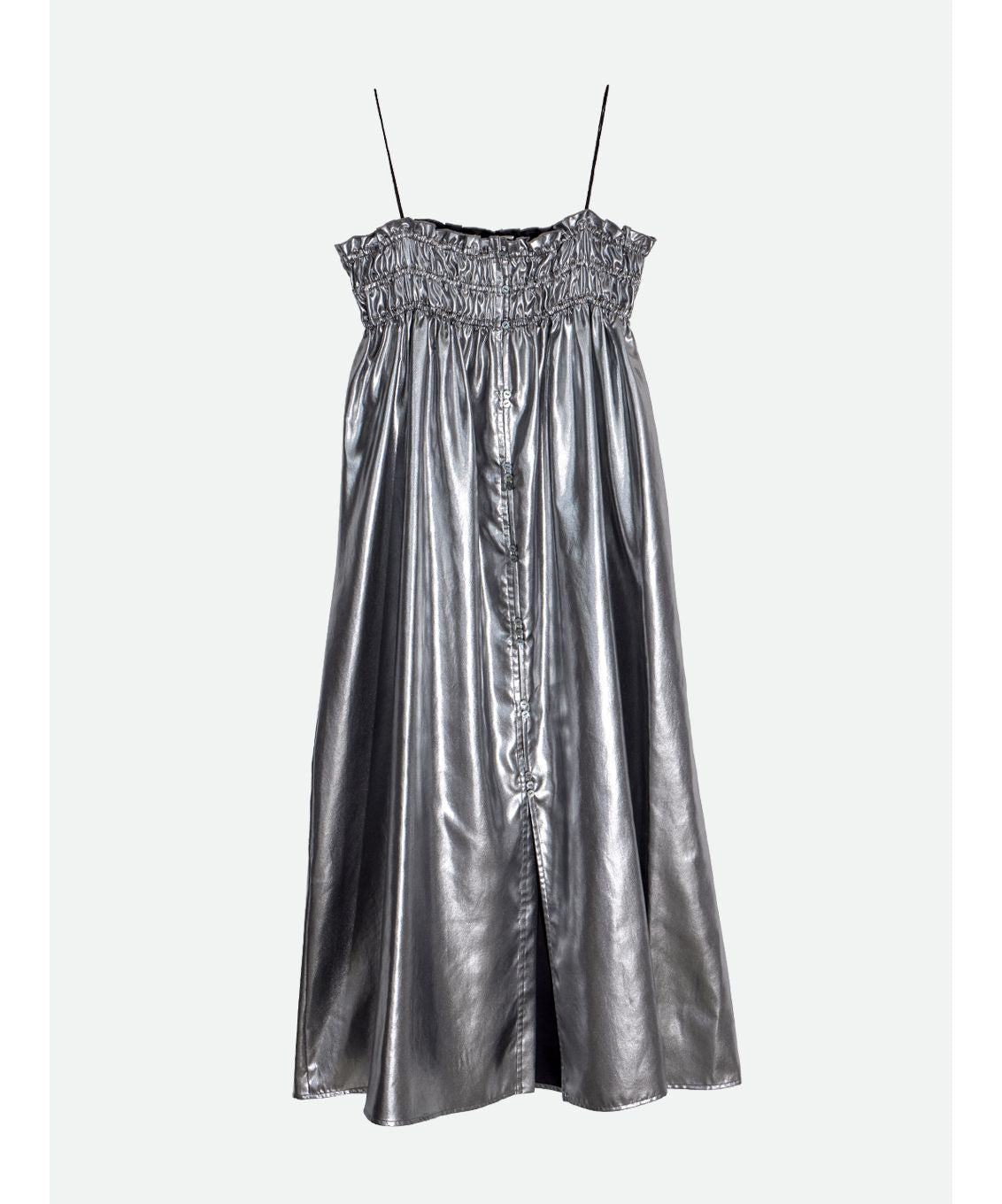 ナウンレス NOUNLESS GLITTER GATHER ROUGH CAMI DRESS （SILVER） SILVER